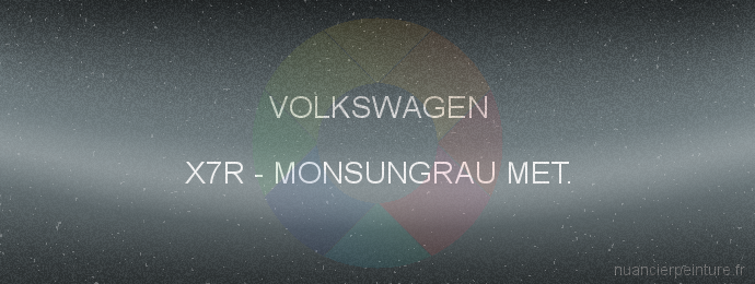 Peinture Volkswagen X7R Monsungrau Met.