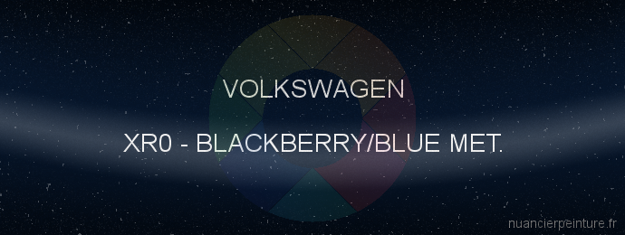 Peinture Volkswagen XR0 Blackberry/blue Met.