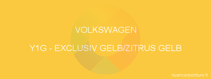 Peinture Volkswagen Y1G Exclusiv Gelb/zitrus Gelb