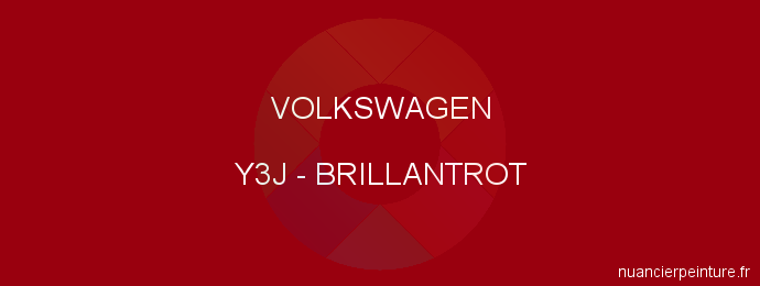 Peinture Volkswagen Y3J Brillantrot