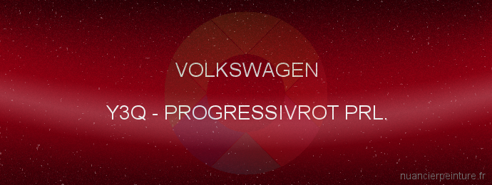 Peinture Volkswagen Y3Q Progressivrot Prl.