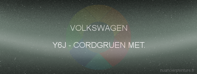 Peinture Volkswagen Y6J Cordgruen Met.