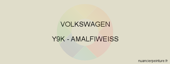 Peinture Volkswagen Y9K Amalfiweiss