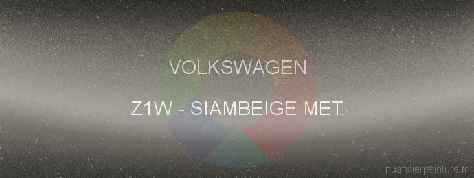 Peinture Volkswagen Z1W Siambeige Met.