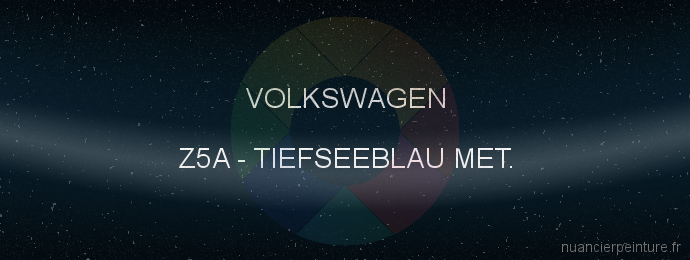 Peinture Volkswagen Z5A Tiefseeblau Met.
