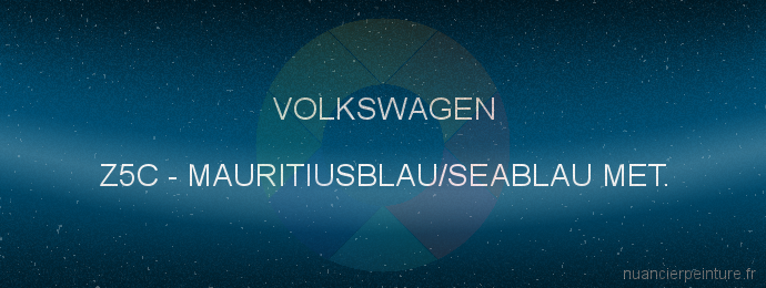 Peinture Volkswagen Z5C Mauritiusblau/seablau Met.