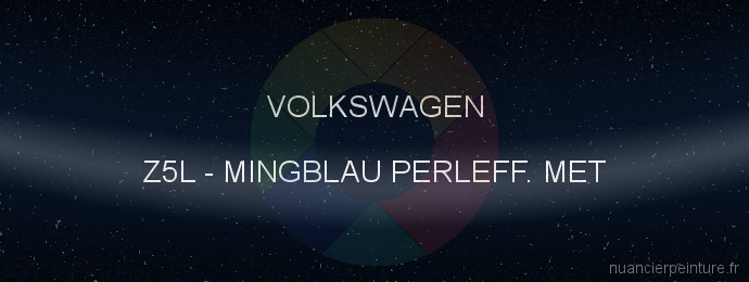 Peinture Volkswagen Z5L Mingblau Perleff. Met
