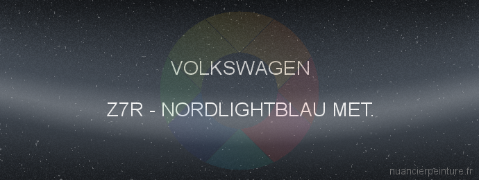 Peinture Volkswagen Z7R Nordlightblau Met.