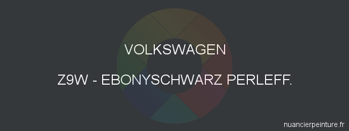 Peinture Volkswagen Z9W Ebonyschwarz Perleff.