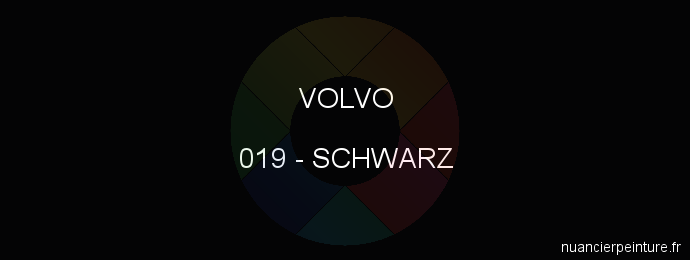 Peinture Volvo 019 Schwarz