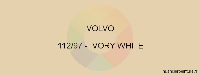 Peinture Volvo 112/97 Ivory White
