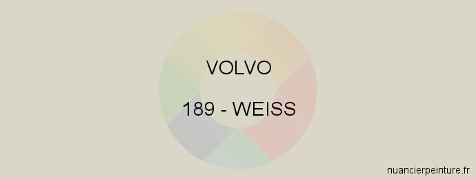 Peinture Volvo 189 Weiss