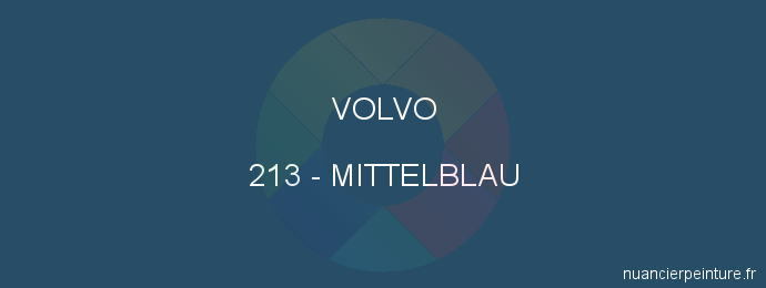 Peinture Volvo 213 Mittelblau