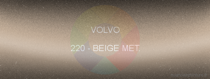 Peinture Volvo 220 Beige Met.