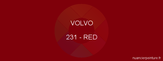 Peinture Volvo 231 Red