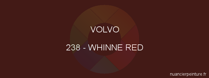 Peinture Volvo 238 Whinne Red