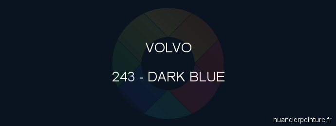 Peinture Volvo 243 Dark Blue