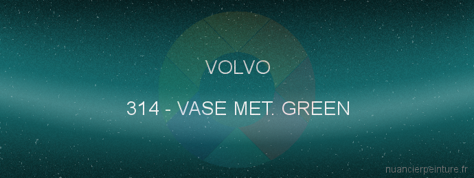 Peinture Volvo 314 Vase Met. Green