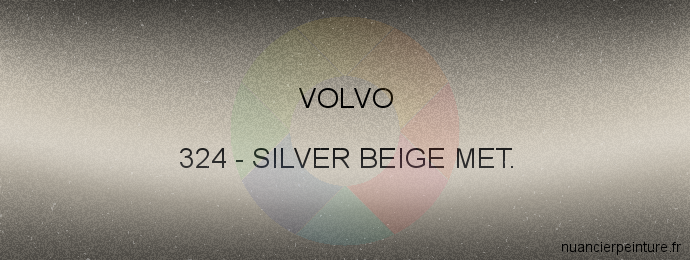 Peinture Volvo 324 Silver Beige Met.
