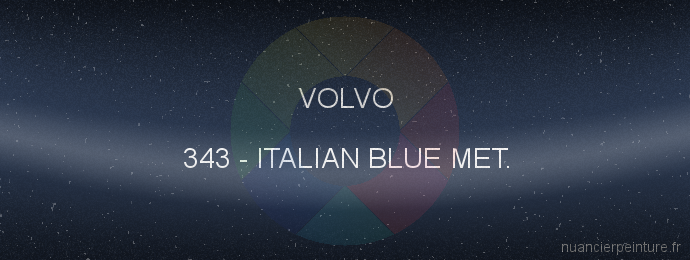 Peinture Volvo 343 Italian Blue Met.