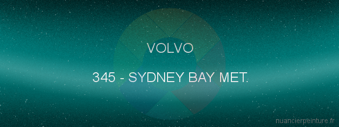 Peinture Volvo 345 Sydney Bay Met.