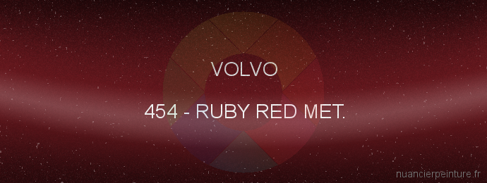 Peinture Volvo 454 Ruby Red Met.