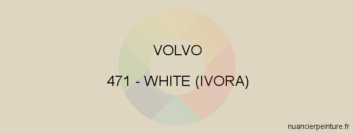 Peinture Volvo 471 White (ivora)