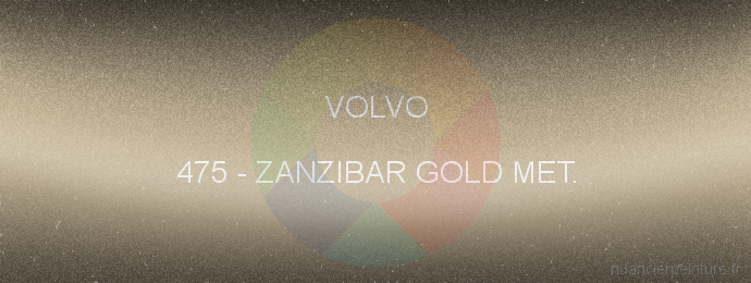 Peinture Volvo 475 Zanzibar Gold Met.