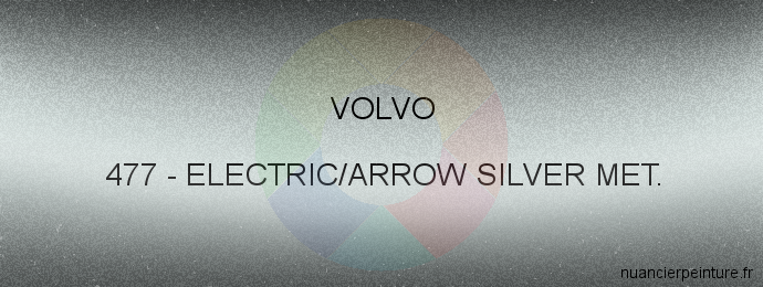 Peinture Volvo 477 Electric/arrow Silver Met.