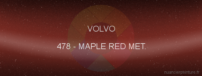 Peinture Volvo 478 Maple Red Met.