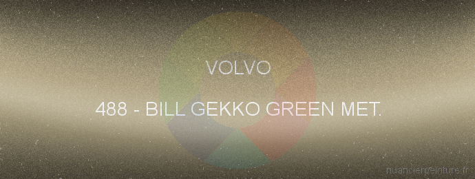 Peinture Volvo 488 Bill Gekko Green Met.