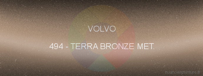 Peinture Volvo 494 Terra Bronze Met.