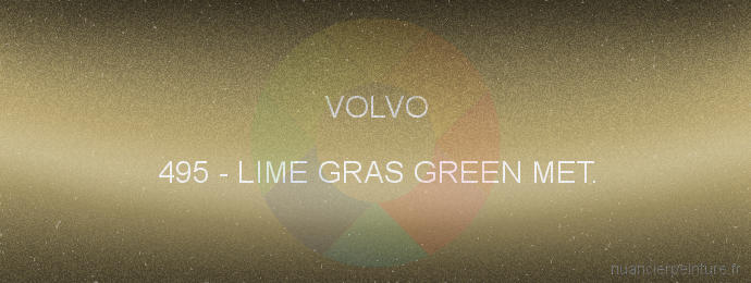 Peinture Volvo 495 Lime Gras Green Met.