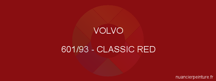 Peinture Volvo 601/93 Classic Red