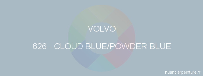 Peinture Volvo 626 Cloud Blue/powder Blue