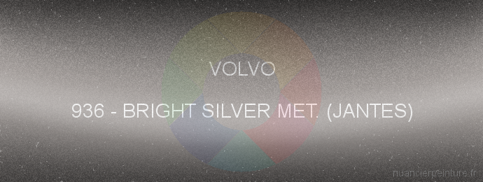 Peinture Volvo 936 Bright Silver Met. (jantes)