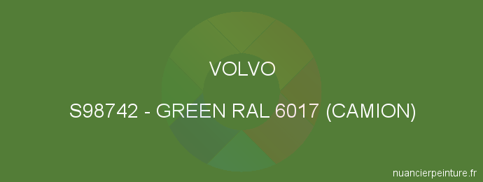 Peinture Volvo S98742 Green Ral 6017 (camion)