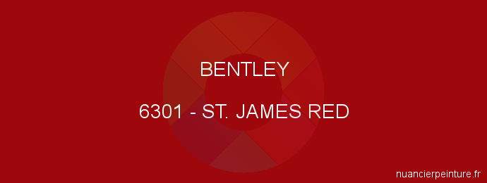 Peinture Bentley 6301 St. James Red