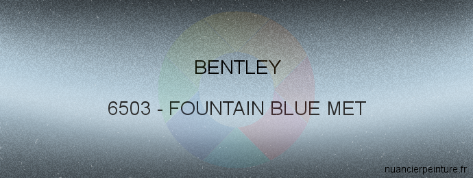 Peinture Bentley 6503 Fountain Blue Met