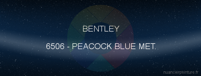 Peinture Bentley 6506 Peacock Blue Met.