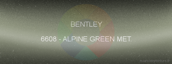Peinture Bentley 6608 Alpine Green Met.