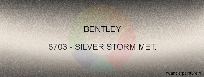Peinture Bentley 6703 Silver Storm Met.