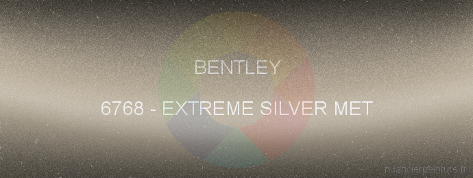 Peinture Bentley 6768 Extreme Silver Met