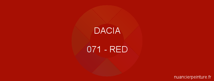 Peinture Dacia 071 Red