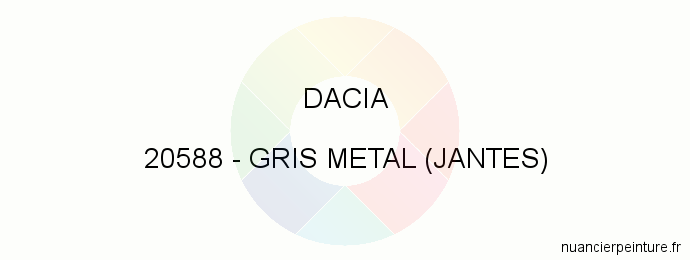Peinture Dacia 20588 Gris Metal (jantes)