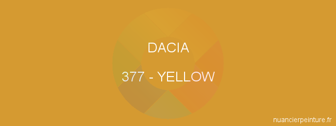 Peinture Dacia 377 Yellow