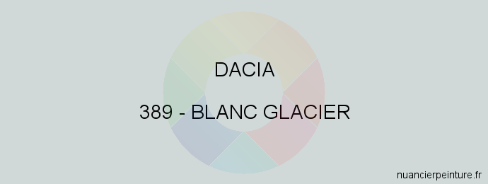 Peinture Dacia 389 Blanc Glacier