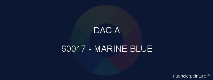 Peinture Dacia 60017 Marine Blue