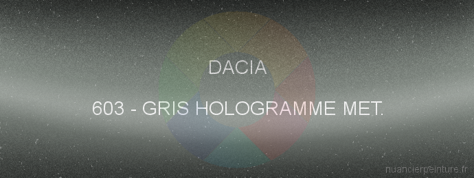 Peinture Dacia 603 Gris Hologramme Met.