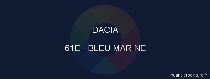 Peinture Dacia 61E Bleu Marine